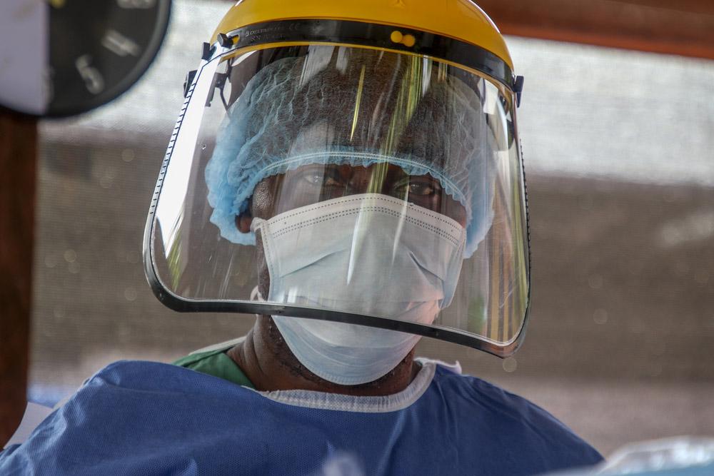 Reusable masks produced by MSF in DRC 
