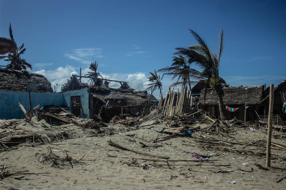 Damages in Mananjary city after Batsirai cyclone hit Madagascar on 5 February