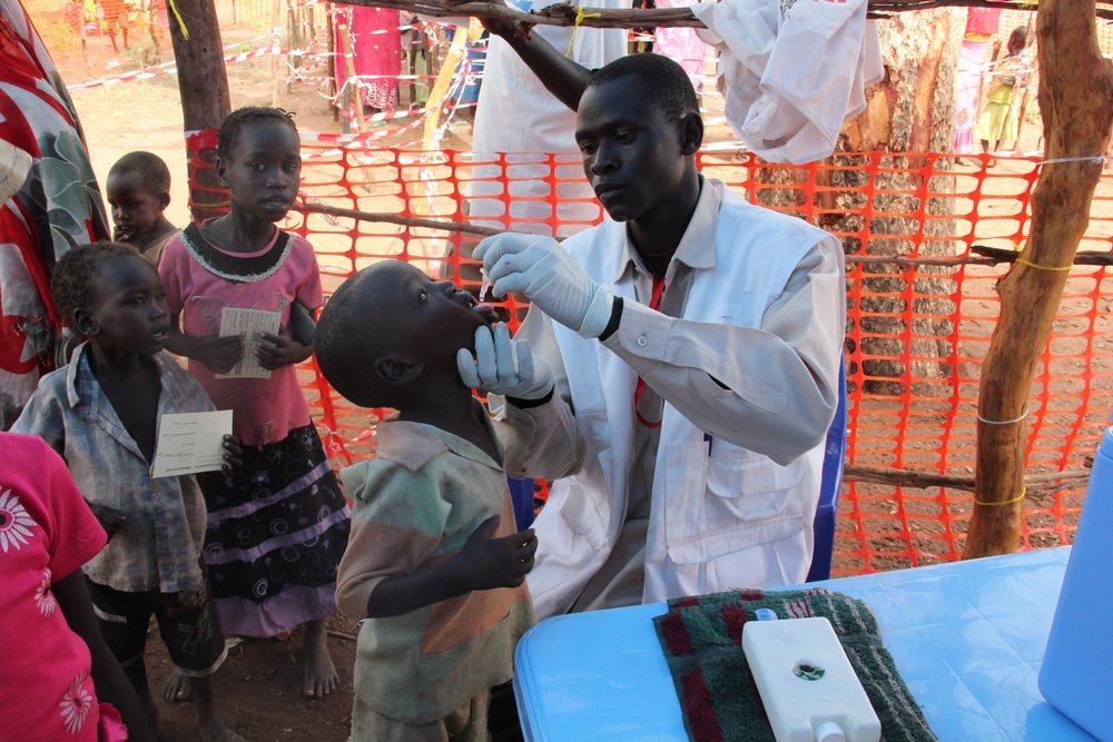 Around 1000 refugees arrive every day to Yida camp just south of the Sudanese border in Unity State.