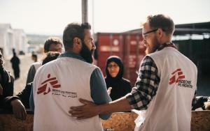 MSF staff in Idomeni