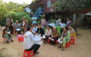 MSF staff carrying out information and education activities in Cambodia