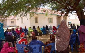 Somaliland community educating and counselling for TB patients