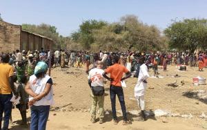 Displaced people in Agok, South Sudan