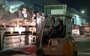 73 tons of Doctors Without Borders (MSF) material have been packed and left from Dubaï