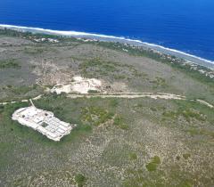 An aerial view of the island of Nauru, October 2018. 