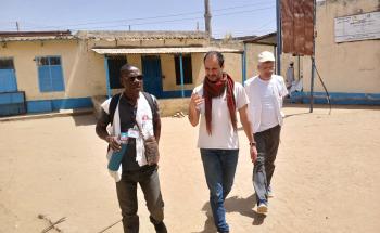 MSF International President Dr Christos Christou visiting the Zalingei teaching hospital, Central Darfur, Sudan