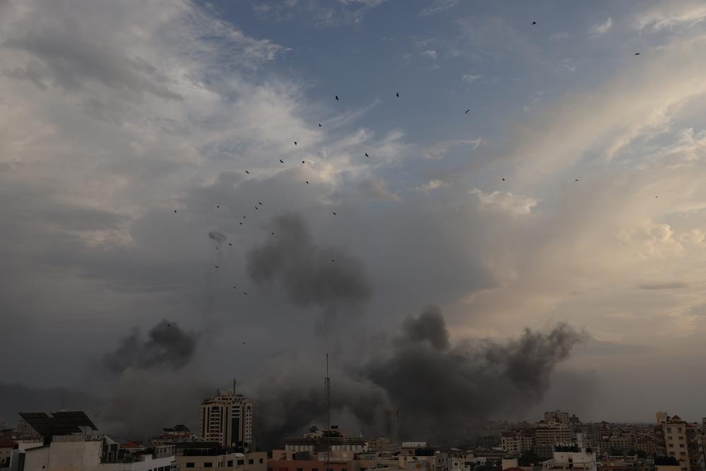 Bombings on Gaza strip.