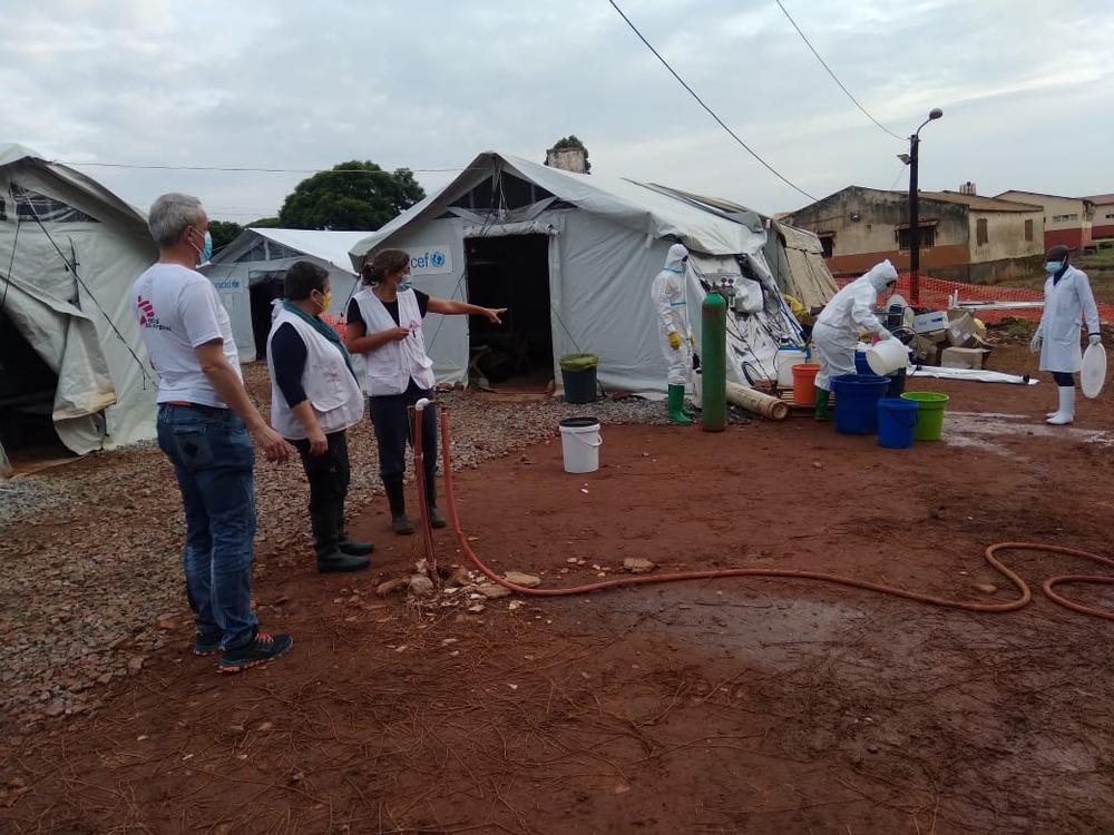 Image of a cholera treatment centre in Mozambique. Cholera training. 