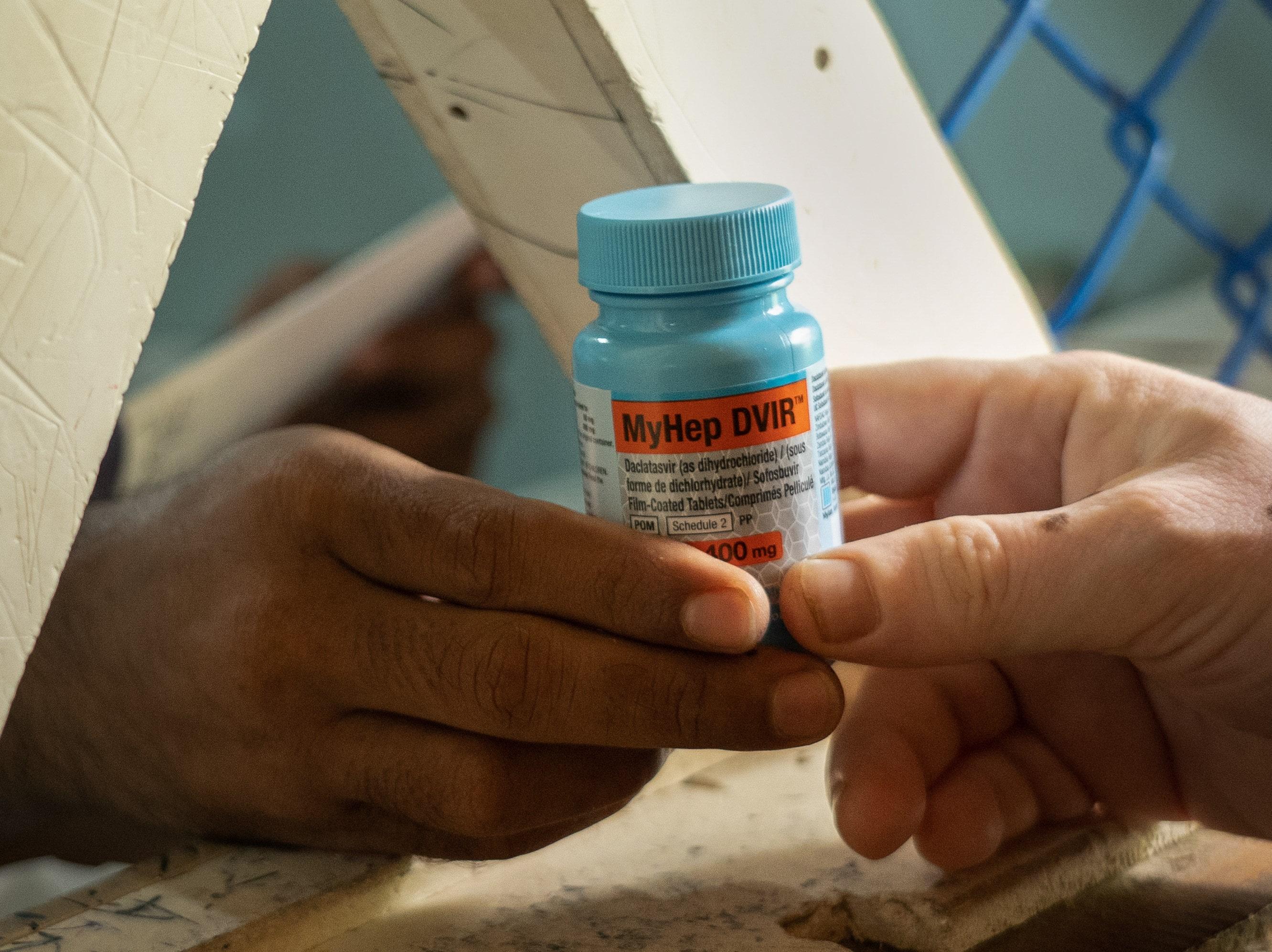 Hep C in Cox's Bazar Mohammad Bashir, 27 years old is receiving medicines for Hep C from MSF’s Jamtoli facility at the Rohingya refugee camp in Ukhiya, Cox’s Bazar, Bangladesh.