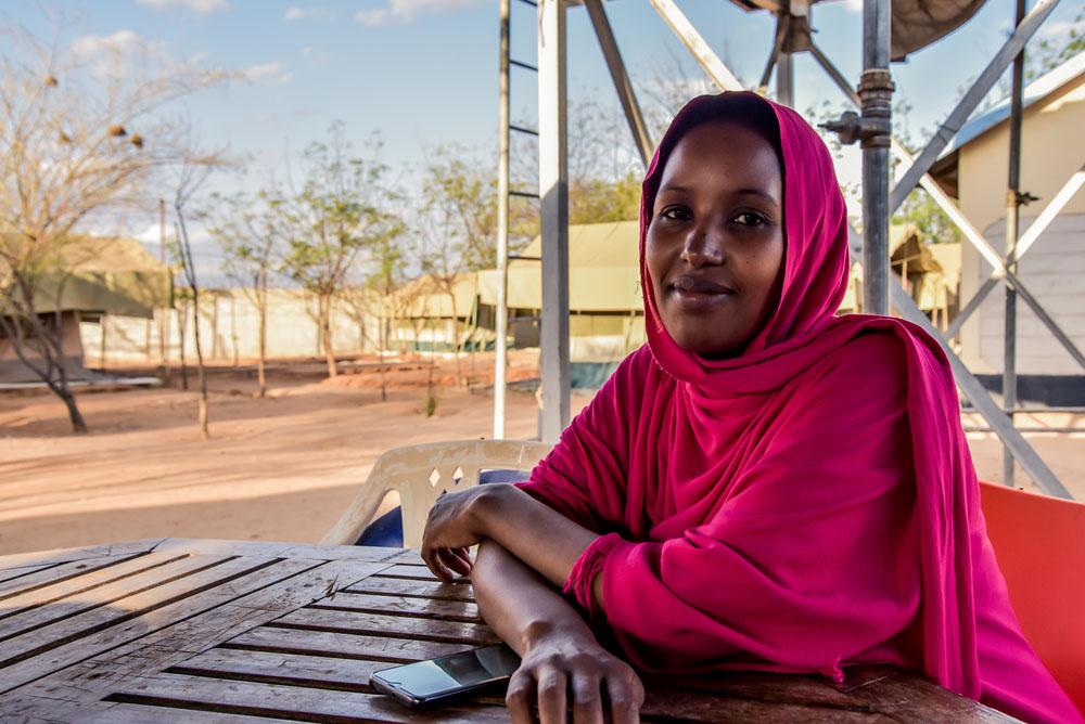 A picture of a woman in Dagahaley camp