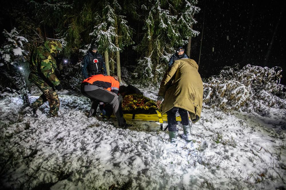 A man on the move found in the forest in Kabeliai frontier section