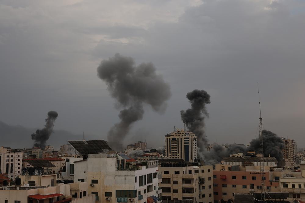 Bombings on Gaza strip.