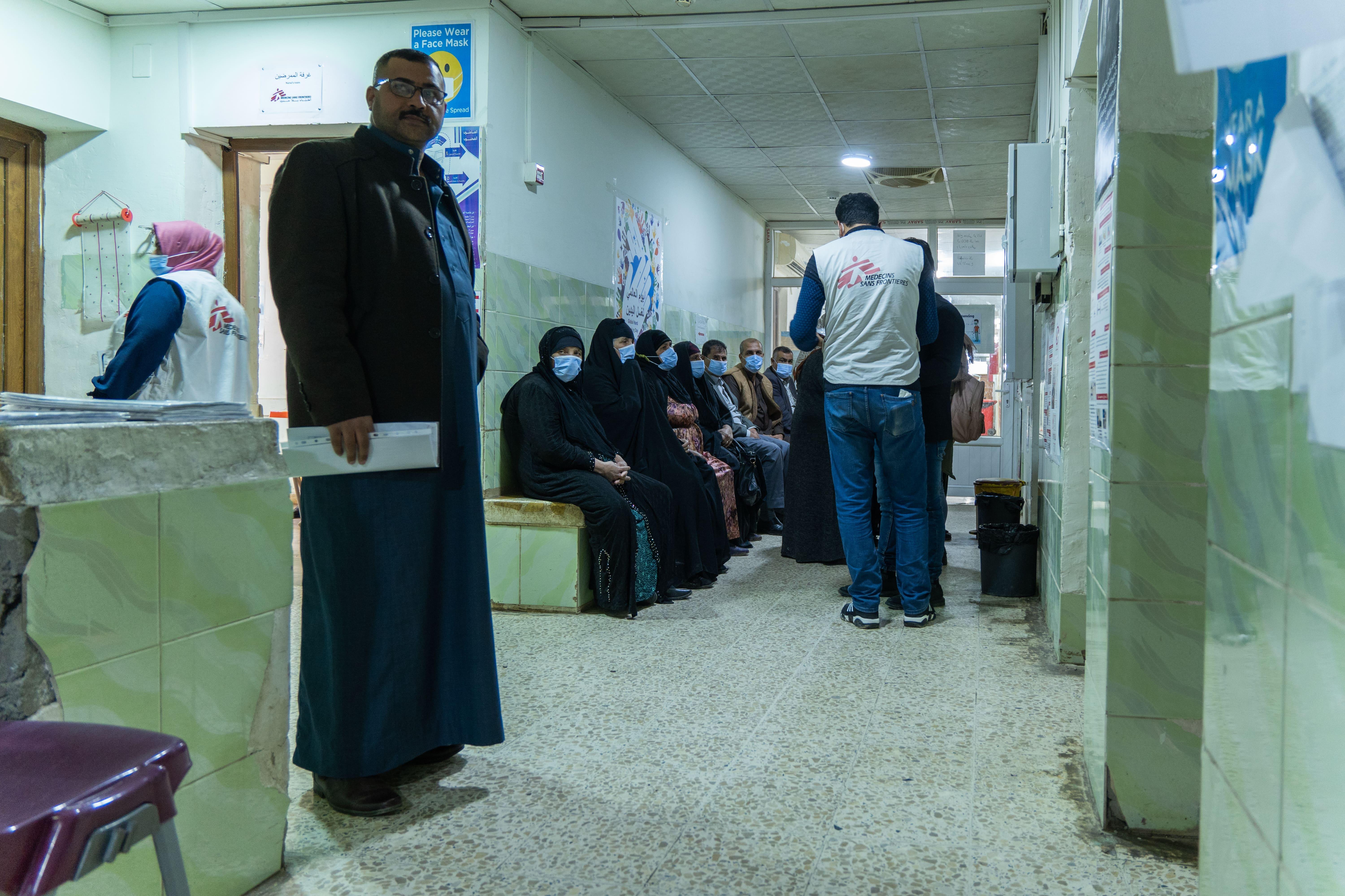 Medical Care in Iraq: Waiting room in Hawija General Hospital in Hawija.