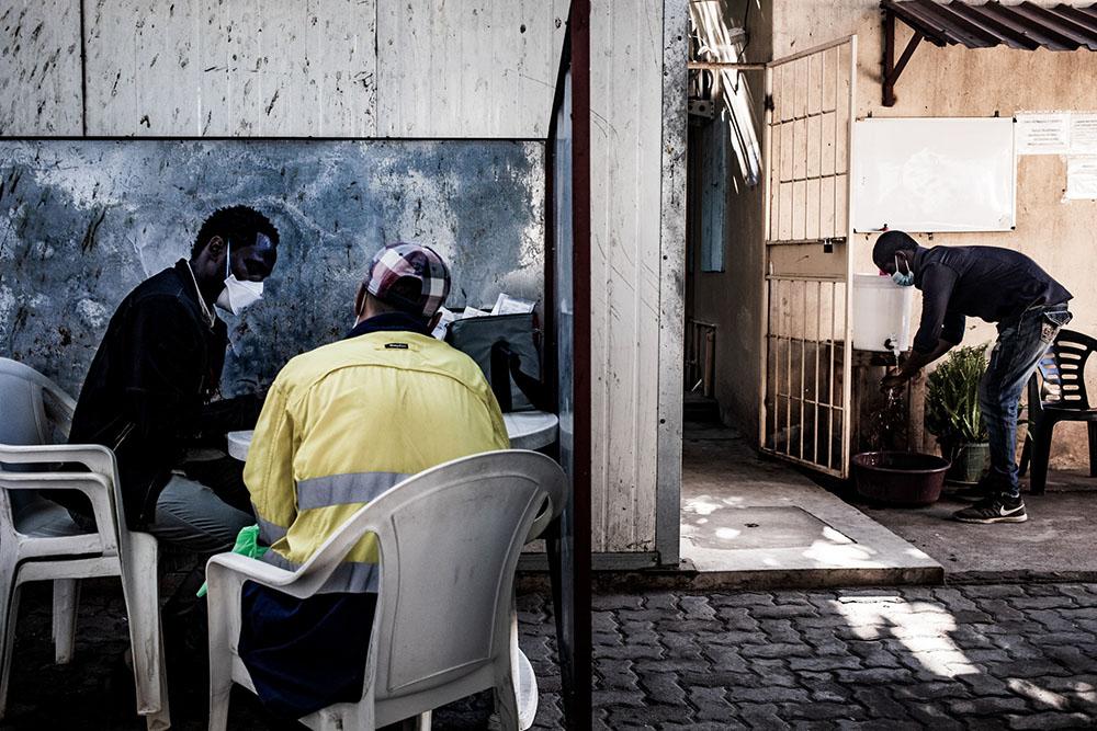 A beneficiary is seen during a counselling session at the Mafalala Drop-in centre run by MSF in partnership with local community based organisation unidos.