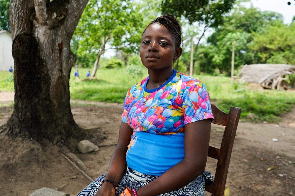 Pregnant mother awaiting treatment in Sierra Leone