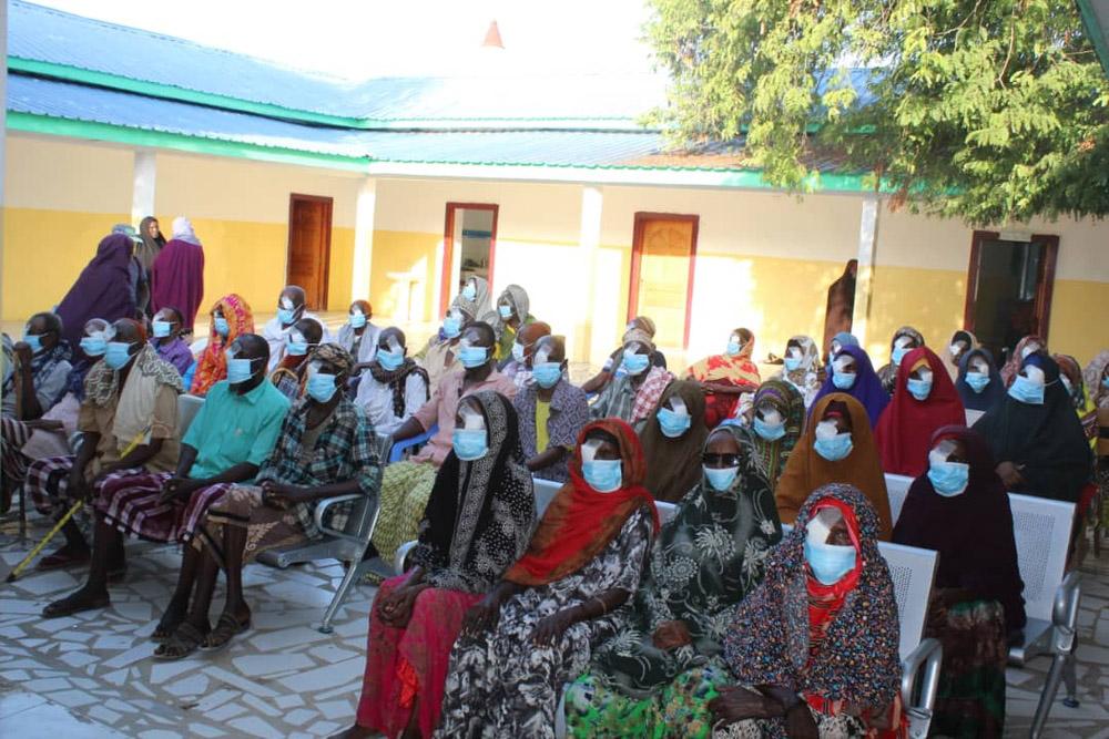 Patients awaiting consultation for eye treatment at Jubaland Somalia