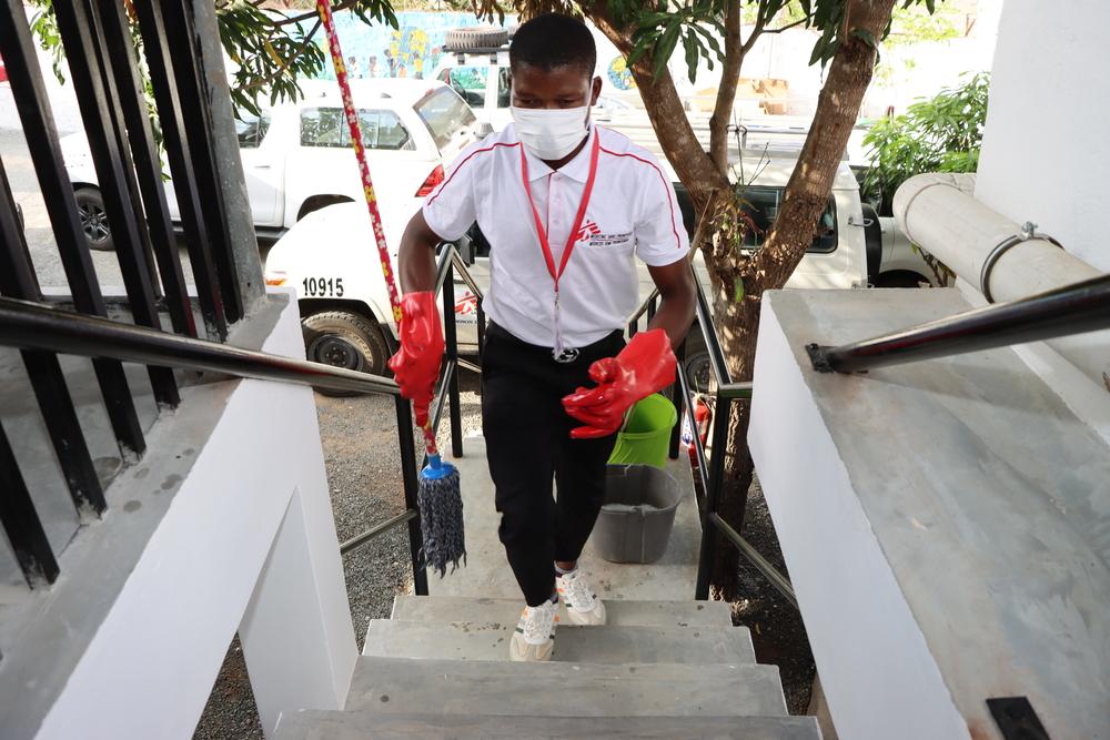 Image showing Valério Matos, MSF Cleaner in Mozambique