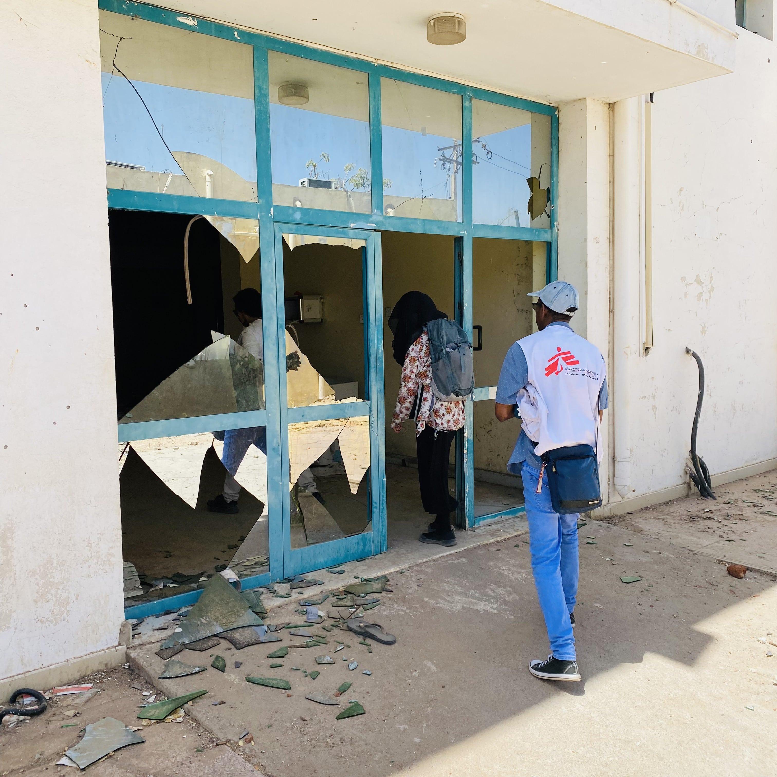 War in Sudan: MSF teams reassessing the damage at an MSF-supported health facility in Sudan, following a looting and storming incident.